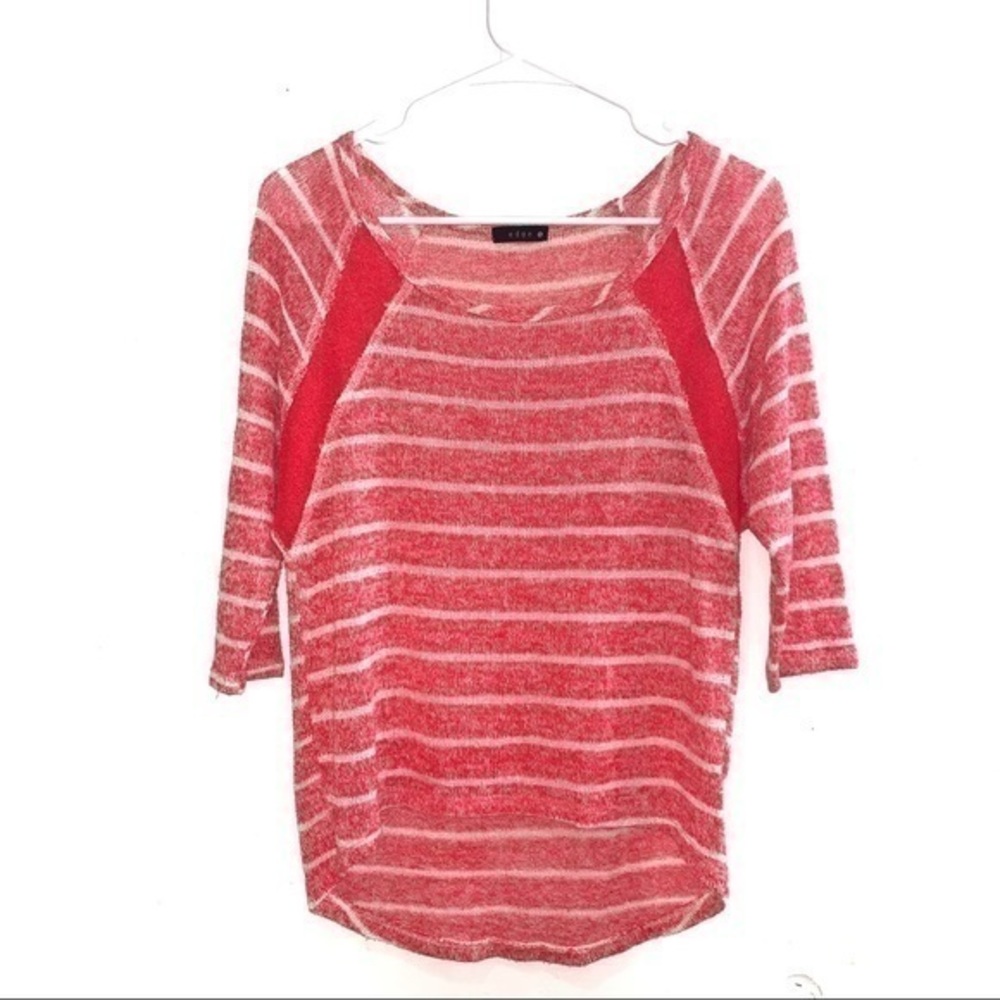 Pink and White Striped Sweater